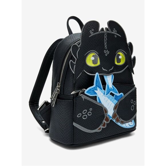Loungefly DreamWorks How to Train Your Dragon Toothless & Fish Mini Backpack main image 5